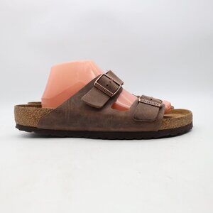 Birkenstock Arizona Men's Size EU 43 US 10 Sandals in Dark Brown Soft Footbed